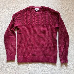 Goodfellow & Co. deep red cable knit sweater